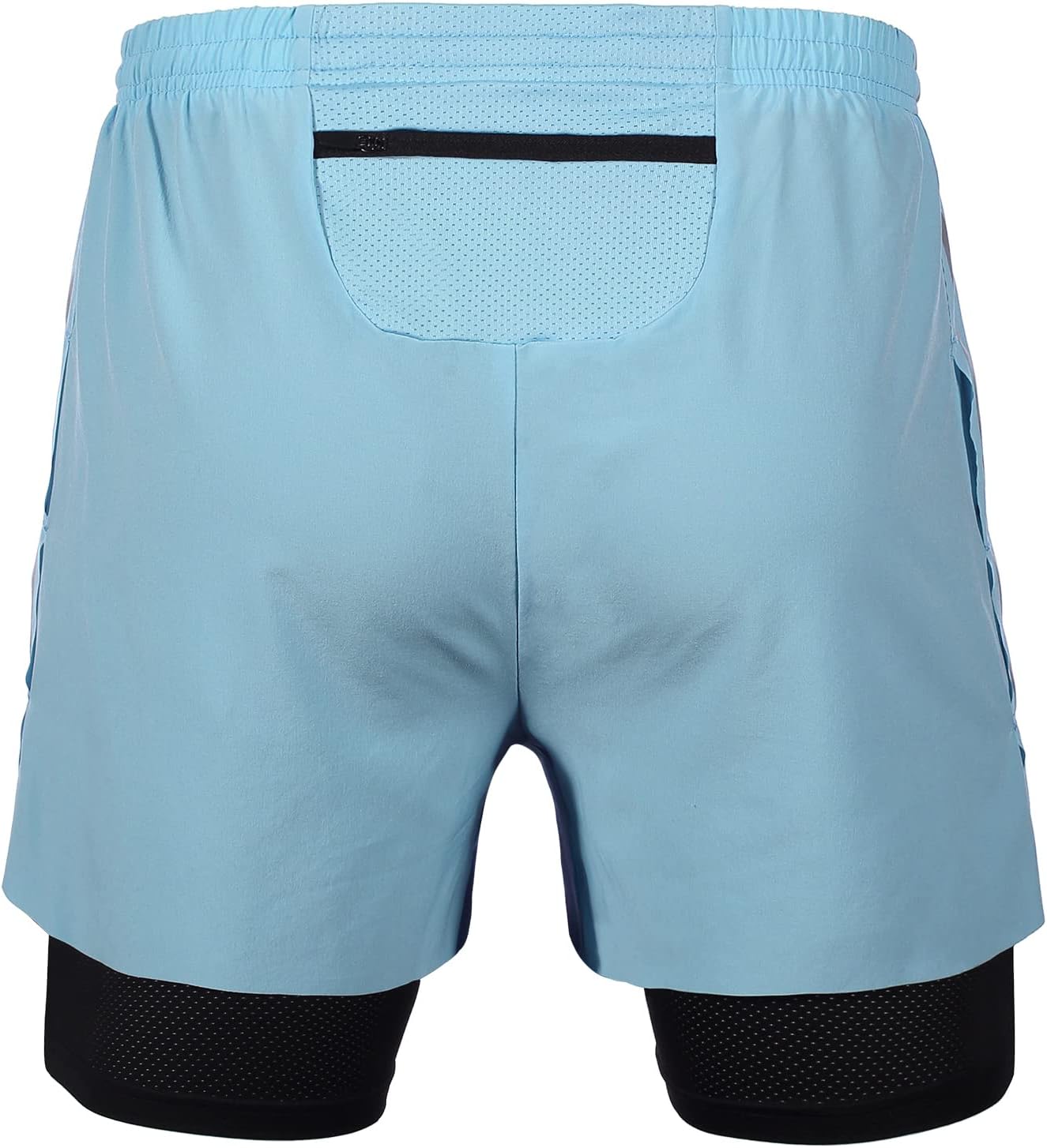 Men's 2 in 1 Workout Running Shorts 5" Quick Dry Athletic Shorts Lightweight Gym Training Short for Men with Phone Pockets