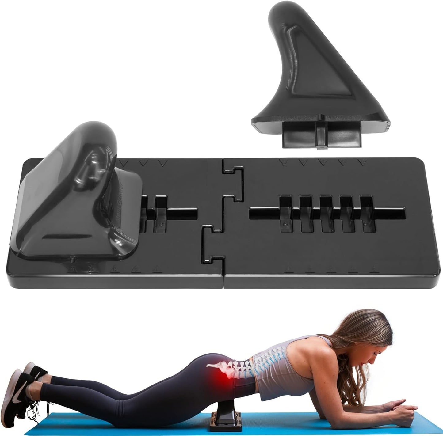 Thrival Wave - Fully Adjustable Psoas Muscle Release Tool for QL, Hip Flexor Trigger Point and Myofascial Release Tool - Black
