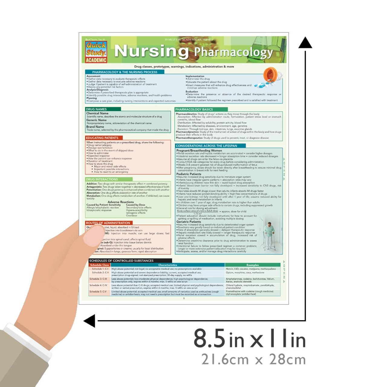 Nursing Pharmacology: : a QuickStudy Laminated Reference Guide