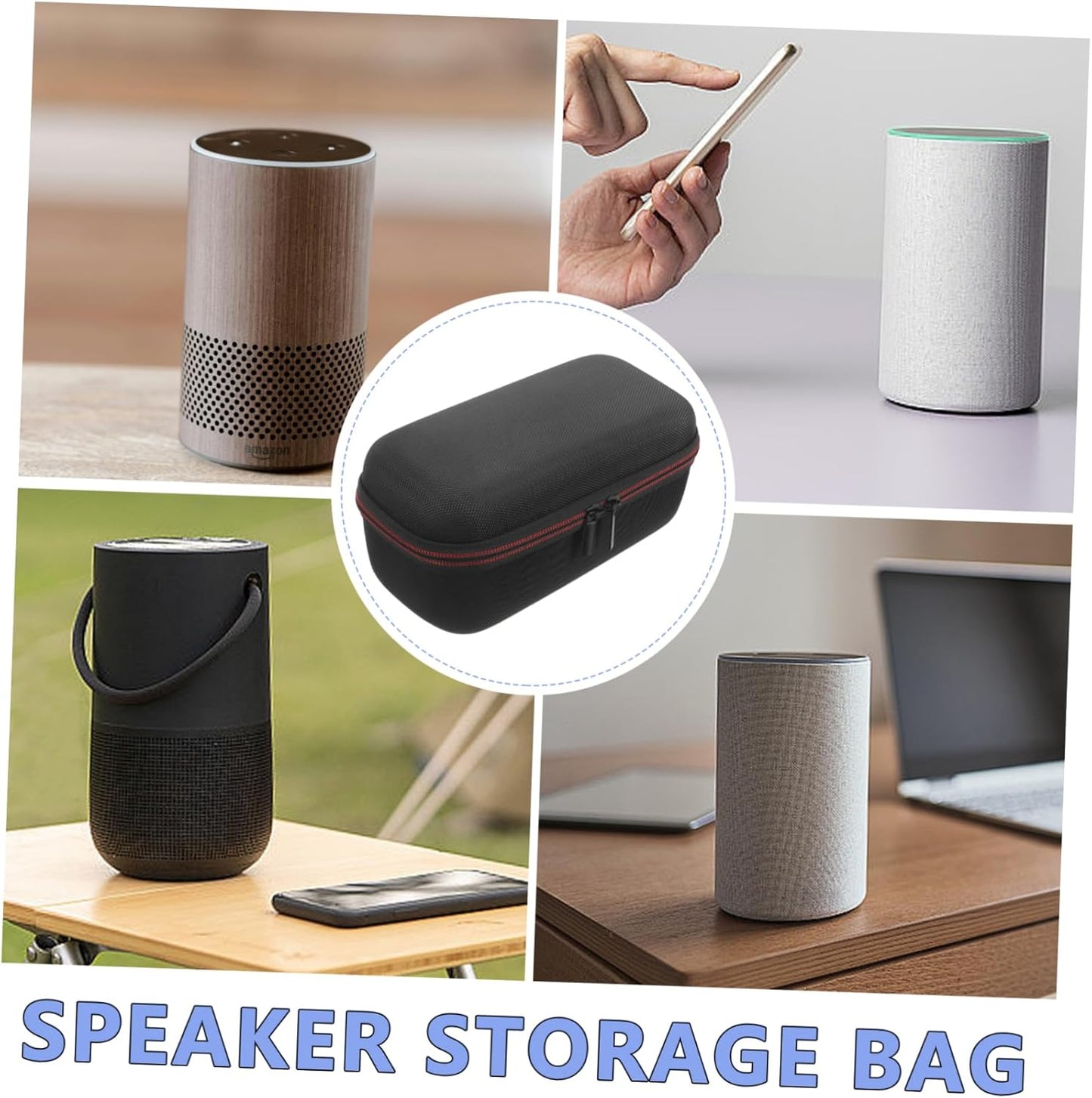BELLIFFY Speaker Case Portable Audio Speaker Bags Fitting Bags Suitcase Suitcase Speaker Carrying Case Travel Case Oxford Cloth