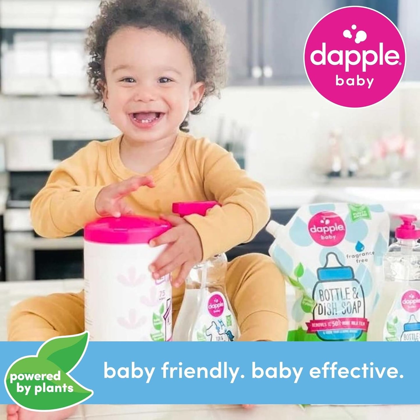 Dapple Pacifier Wipes, for Baby and Toddlers, Diaper Bag Essentials 40ct, Fragrance Free - Pack of 3