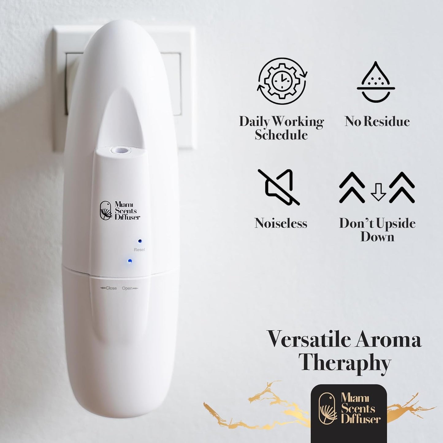 Plug in Wall Waterless Diffuser + Majestic Hotel Essential Oils 4 Fl Oz Included Coverage Up to 500 SqFt Smart Bluetooth App Control Scent Air Machine for Home, Office and Spa Ideal for Aromatherapy.