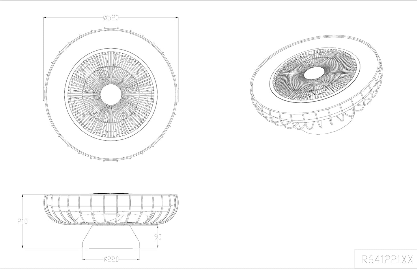 Sandfjord 30W 2700-6500K LED Ceiling Light with Fan Trio Lighting - R64122106