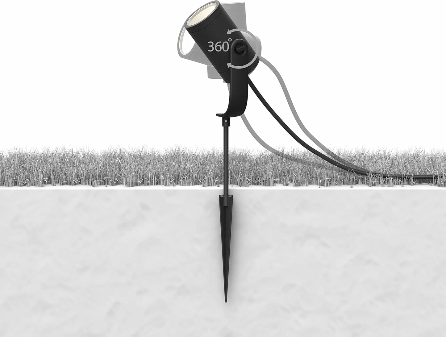 Philips Lighting Hue Lily LED Integrated Garden Spotlight Base Set 1x8W RGBW Black SELV