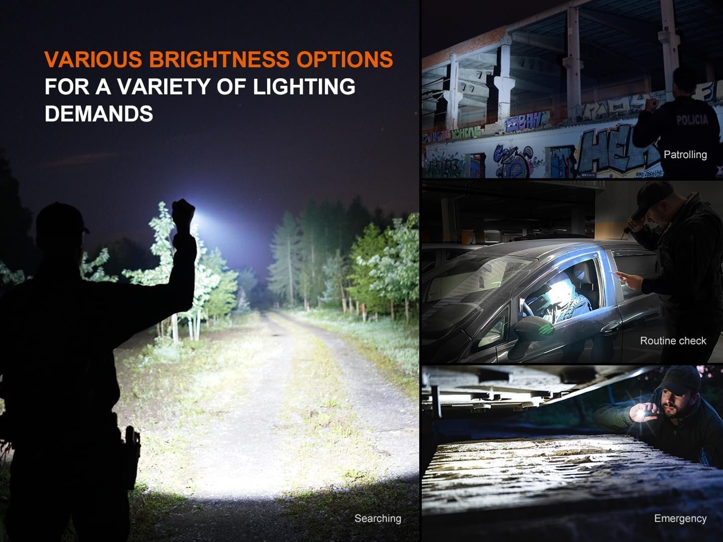 Fenix TK22R Tactical Flashlight, 3200 Lumens USB-C Rechargeable, 525 Yards Long Throw, High Power Super Bright with Lumentac Organizer