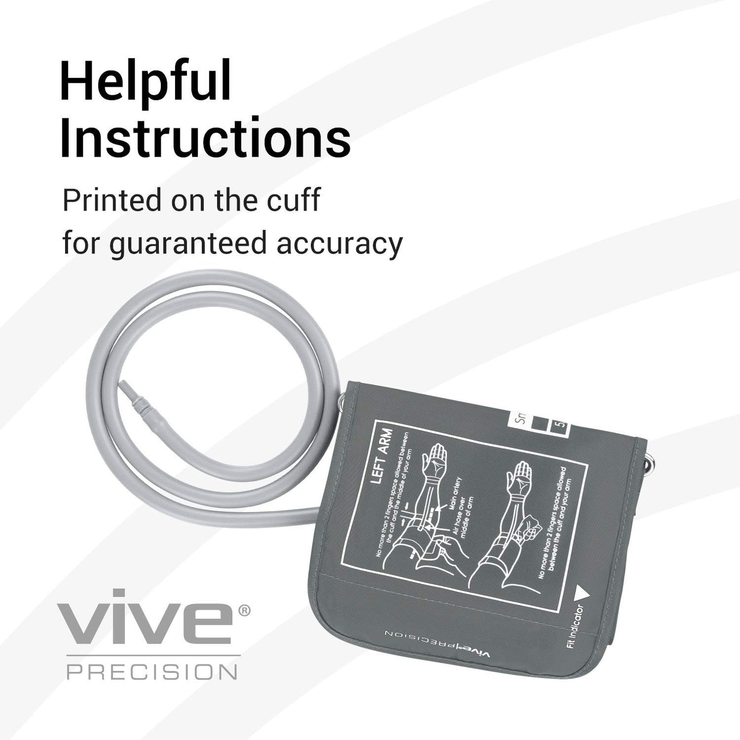Vive Precision Replacement Wrist Band for Automatic Blood Pressure Monitor and Digital Machine, Arm Circumference 6-9.5 Inch for Adults, Elderly, Elderly (Small)