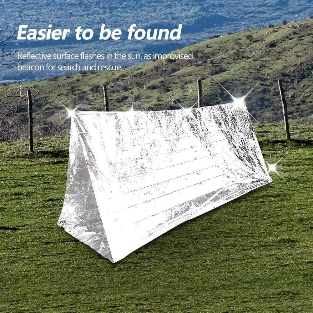 Emergency Thermal Blankets, Mylar Survival Shelter Tent First Aid Kit Weather