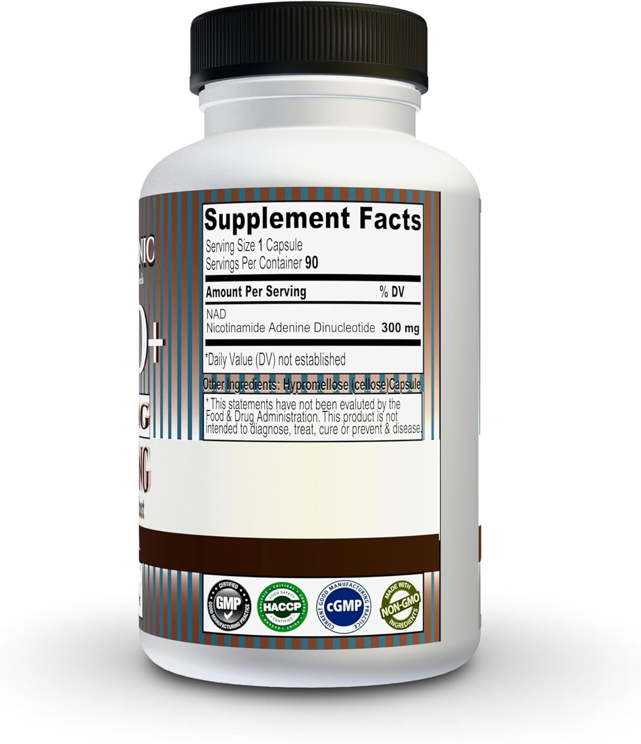 Dr. Greenic 99% Pure NAD+, 300mg - One Capsule Serving - 90 Caps NAD Supplement for Anti Aging, Cell Regenrate & Boost, with (Eurofins Scientific - COA Purity HPLC - 99.90%) NMN Alternative