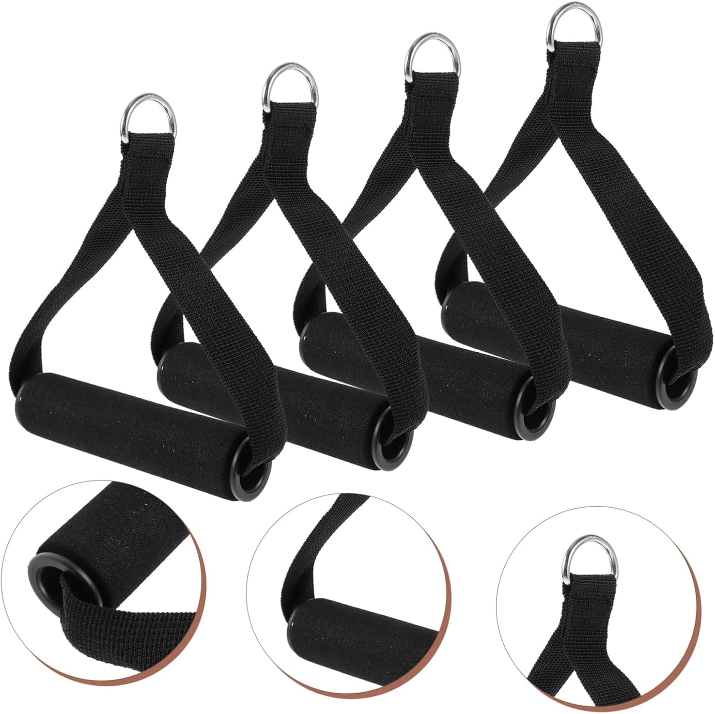 BRIGHTFUFU Adopted Advanced Tech Sturdy Fitness Handle Exercise Band Grip Thickened Nylon Comfortable for Workout Bands Random Color
