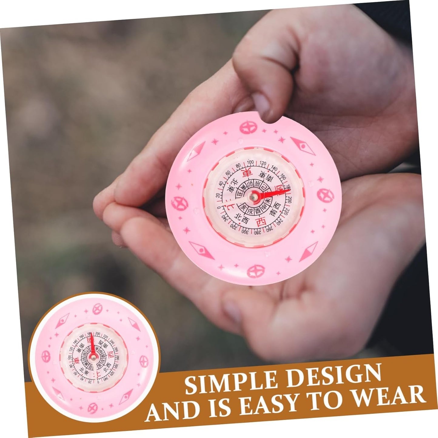KOMBIUDA Metal Compass Hiking Mini Survival Compass Outdoor Accessory Plastic Mini Travel Compass