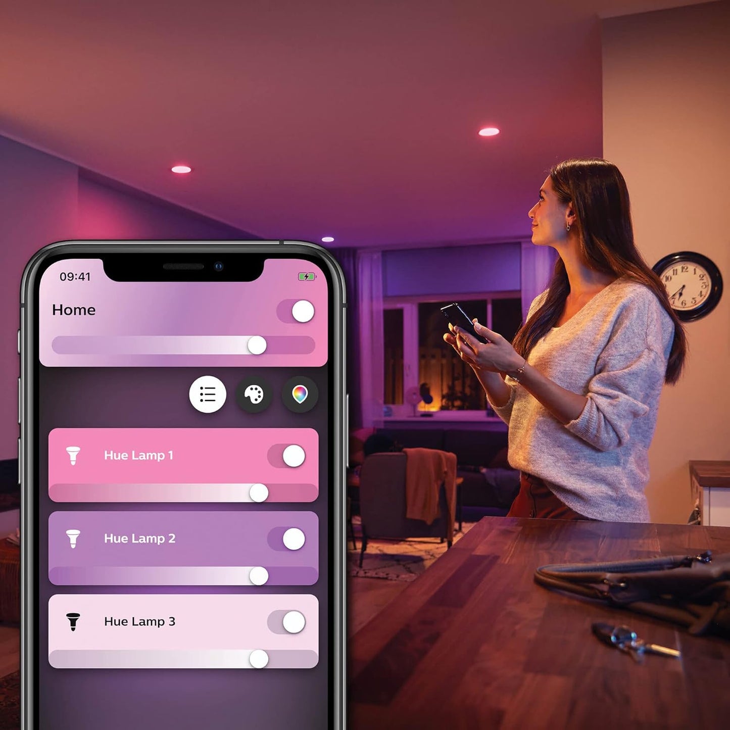 Philips Hue White And Color Ambiance Centura Smart Recessed Spotlight Round Base, Bluetooh, 6 W, White, 1 Unit, Pack of 1
