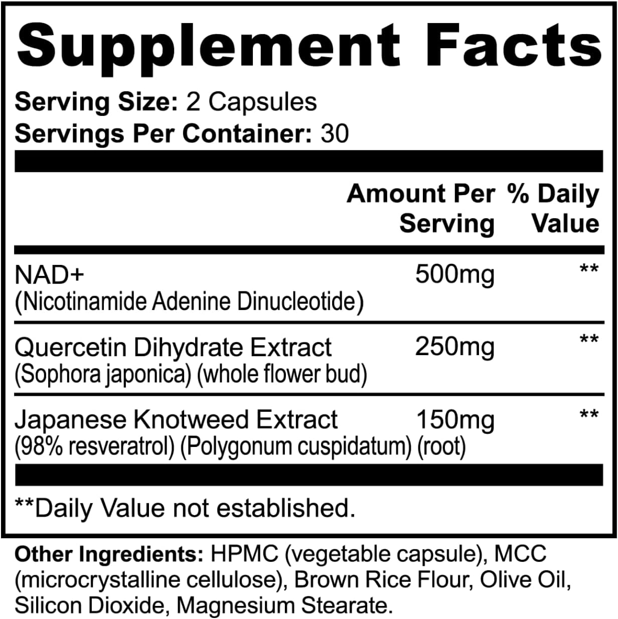 NAD Supplement - Liposomal NAD with Resveratrol - High Purity NAD Supplement for Anti-Aging, Energy, Focus and Overall Wellness- 60 Capsules