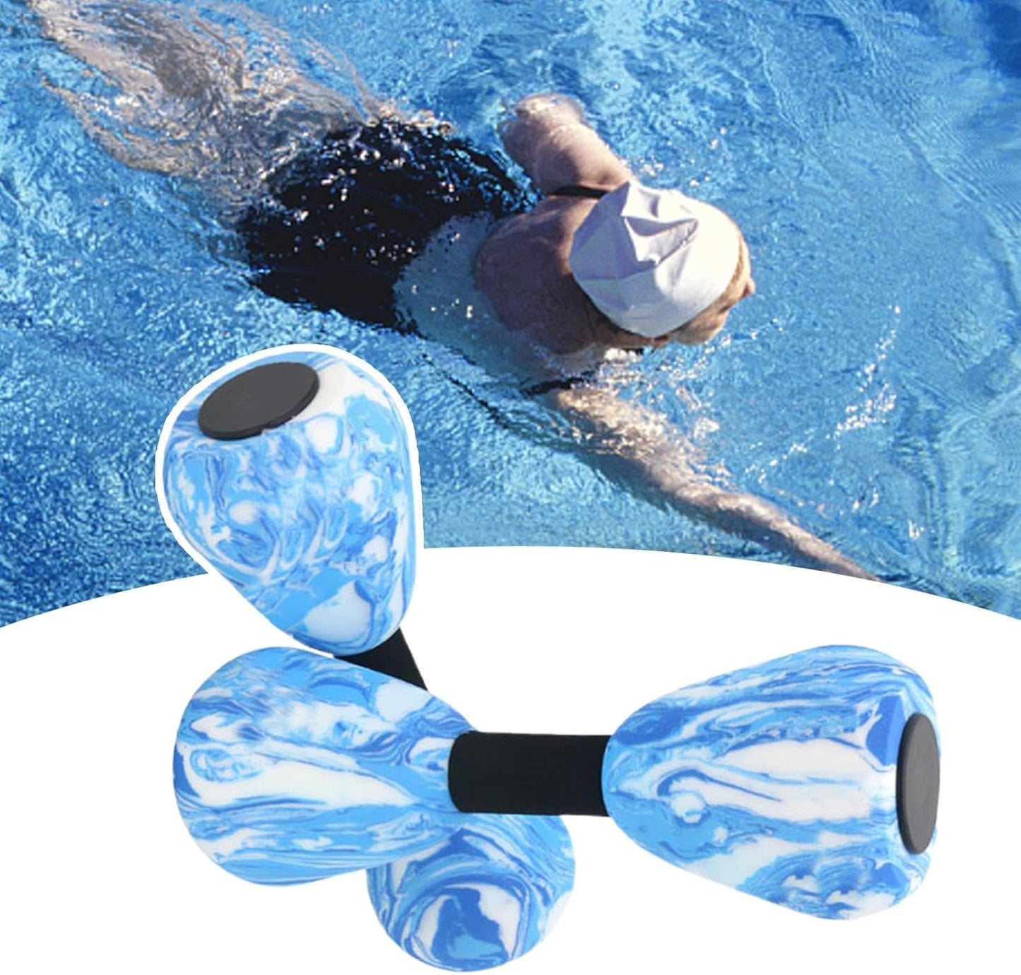 Aquatic Exercise Dumbbells, Water Weights Pool Equipment, Lightweight Resistance Tools, Blue/Violet Sports Aerobic Workout Gear, Ideal for Outdoor Fitness, Swimming Sessions