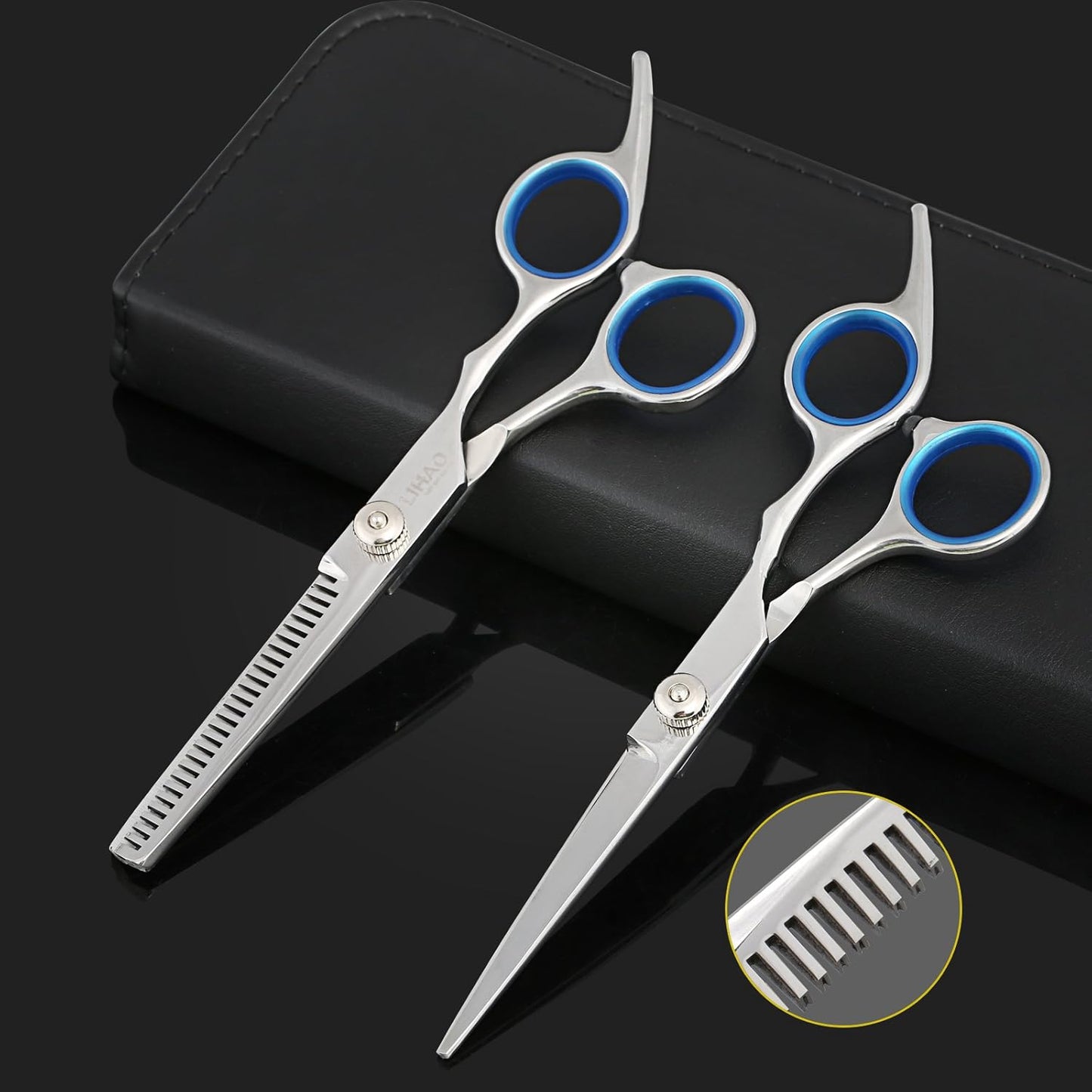 Set of Professional Hairdressing Scissors Hair Scissors with a Case (Set of 6)
