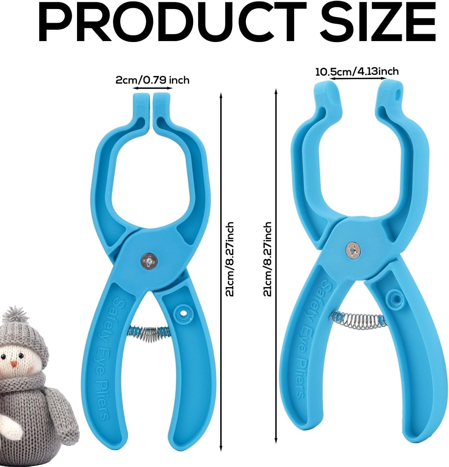 Safety Eye Tool Auxiliary Tool, Plastic Safety Eye Pliers for Attaching Safety Eyes Safety Eye Snapper Tool Crochet Doll Safety Eye Tool for Amigurumi 5-30mm Animal Plush Toy Eyes Making