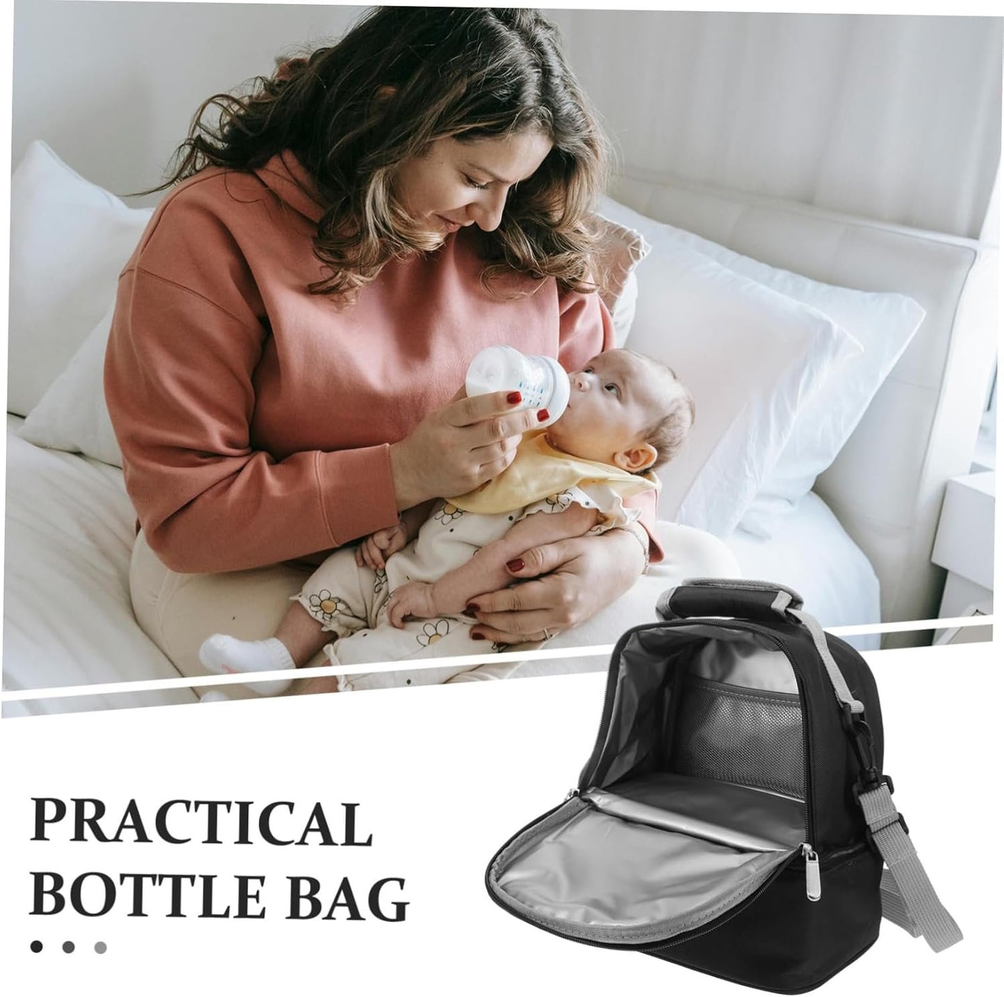 CORHAD Insulated Bottle Bag Lightweight Milk Bottle Carrier Zipper for Travel Outdoor Activities and Daily