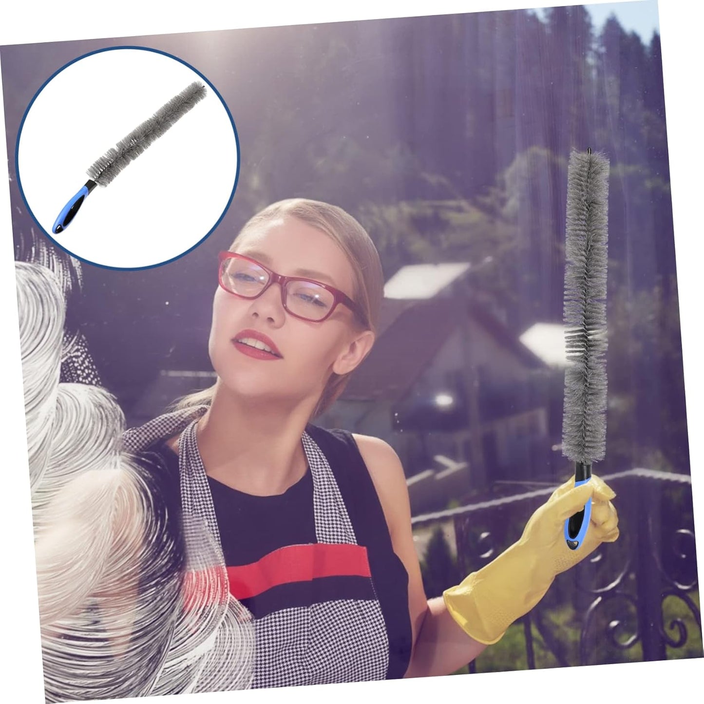 Healeved Refrigerator Cleaning Brush Air Conditioner Dust Brush Effective Condenser for Coils Evaporators Hard to Reach Areas Essential Cleaning Supplies