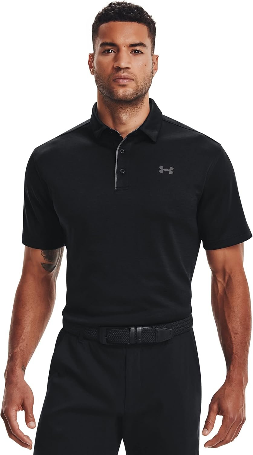 Under Armour Men's Tech Golf Polo , Black (001)/Graphite, XX-Large