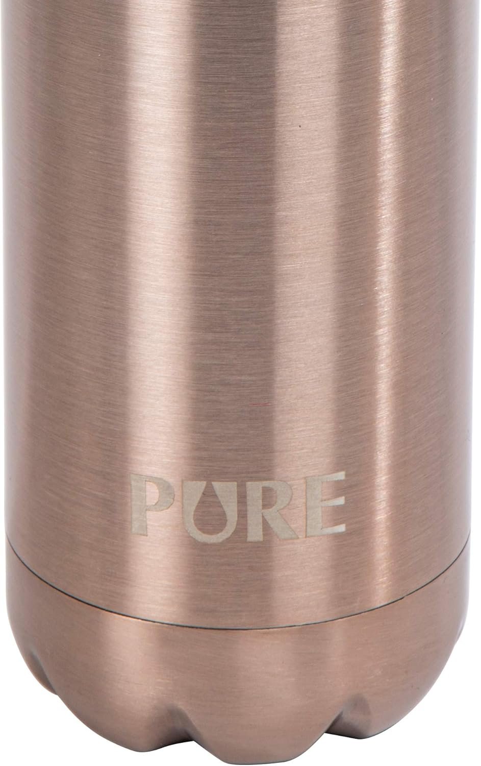 PURE Pure Premium-Quality 750ml Sports Large Stainless Steel Vacuum Insulated Metallic Water Bottle, 25 oz, Rose Gold