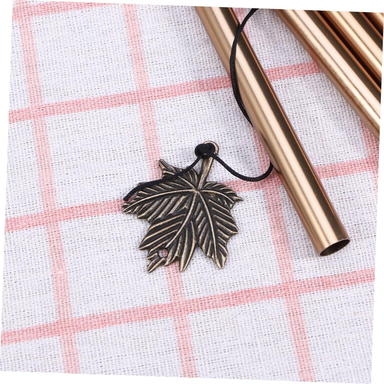 Happyyami 1 Pc decorazione dell'anello del carillon del gadget casa oggettistica casa manica a filatori campanello a musicale multi-tubo campanello a in metallo Brown