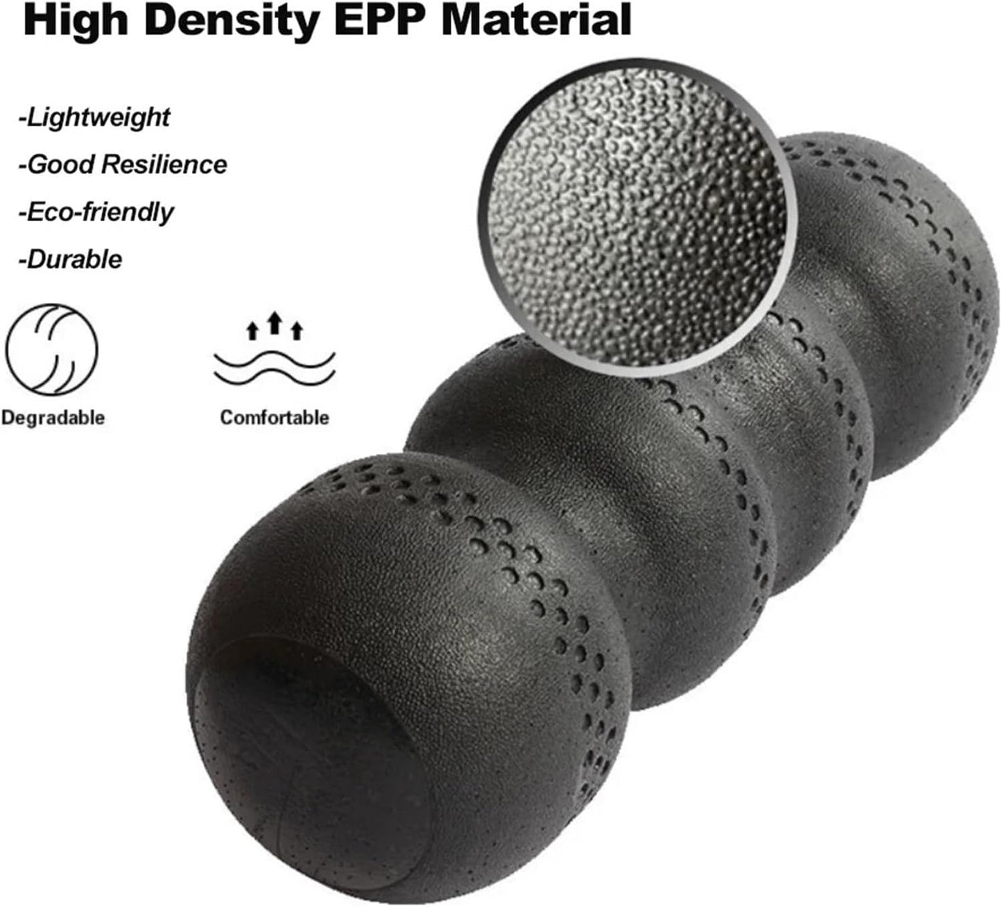 Muscle Massage Roller Foam Roller for Yoga with Peanuts High Density Back Massage for Neck Massage Muscle Recovery 45 cm