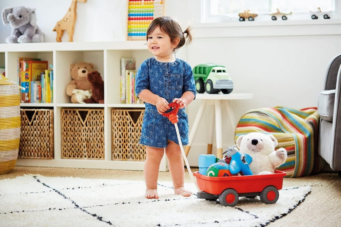 Green Toys WAGO-1227 Wagon Outdoor Toy, Orange