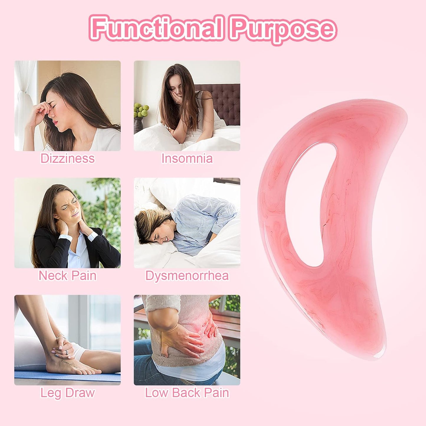 Gua Sha Tools, Manual Massage Sticks for Jawline Sculpting and Puffiness Reducing, Skin Care Massager