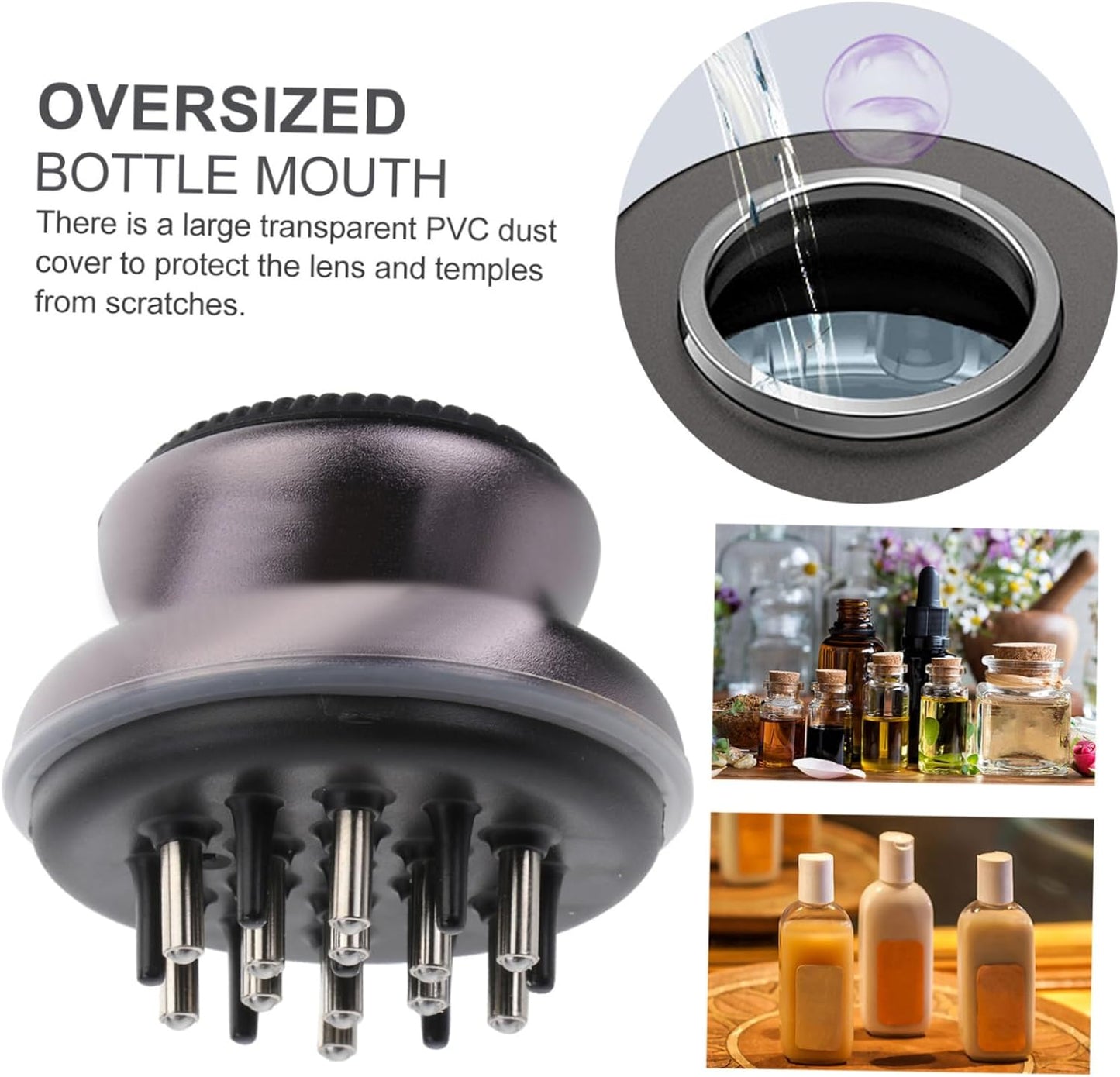 TOVINANNA Scalp Massager Hair Oiling Scalp Massage Brush Scalp Serum Roller Hair Growth Essence Applicator Scalp Care Treatment Brush