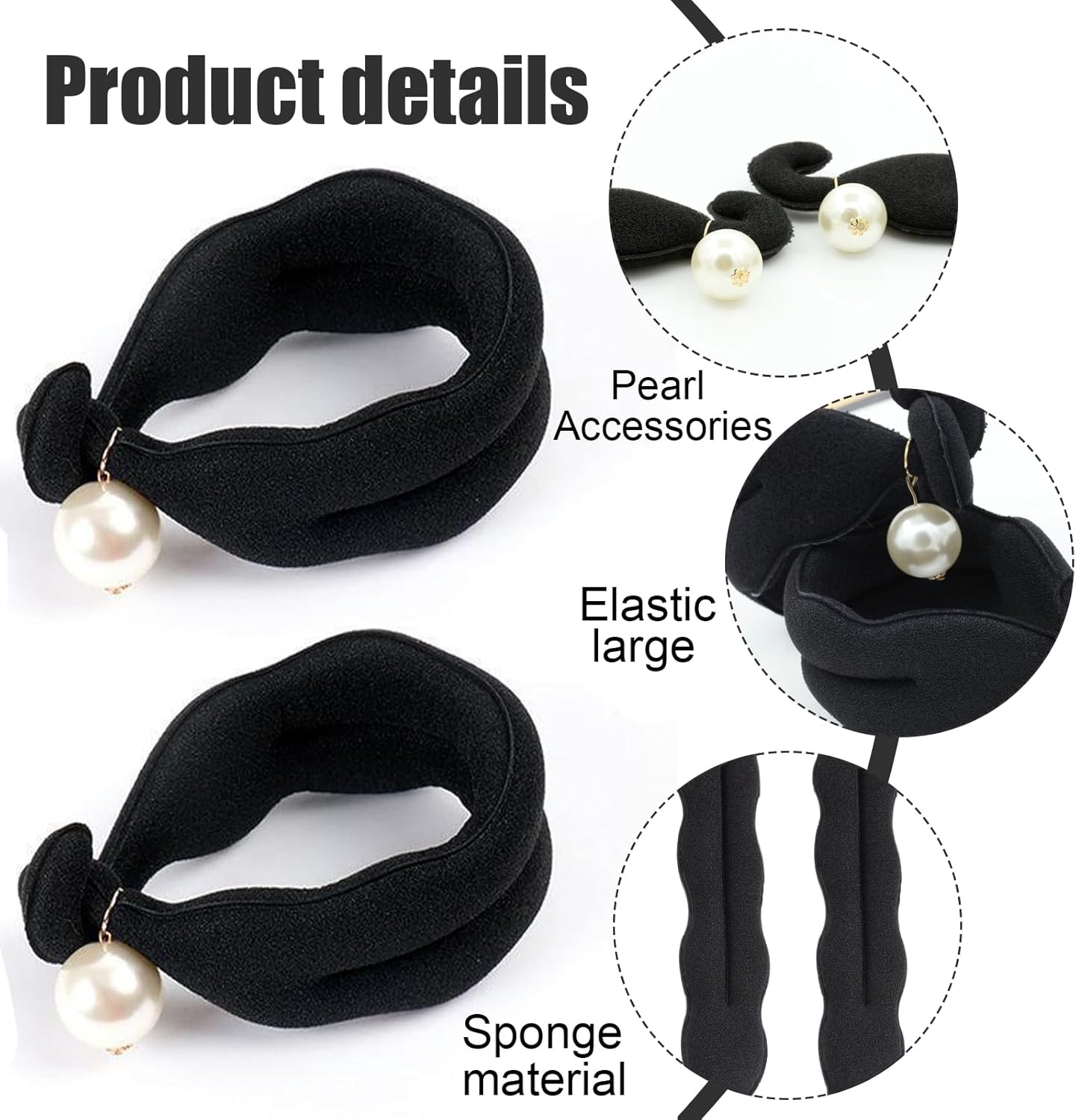 DHWEKU Set of 3 Quick Bun Maker for Braiding and Curling Hair, Magic Donuts for Quick and Easy Harvesting - Ideal for Any Occasion!