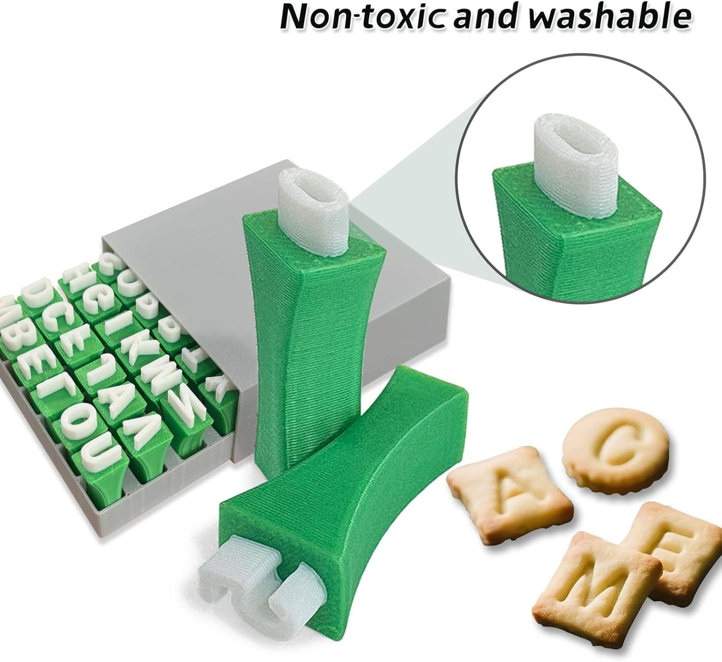 Letter Stamps for Clay, Letters Stamp, 36 PCS Clays Lettered Stamped Clayey Stamping for Making Pottery Cookies DIY Cakes Baking 1 Set