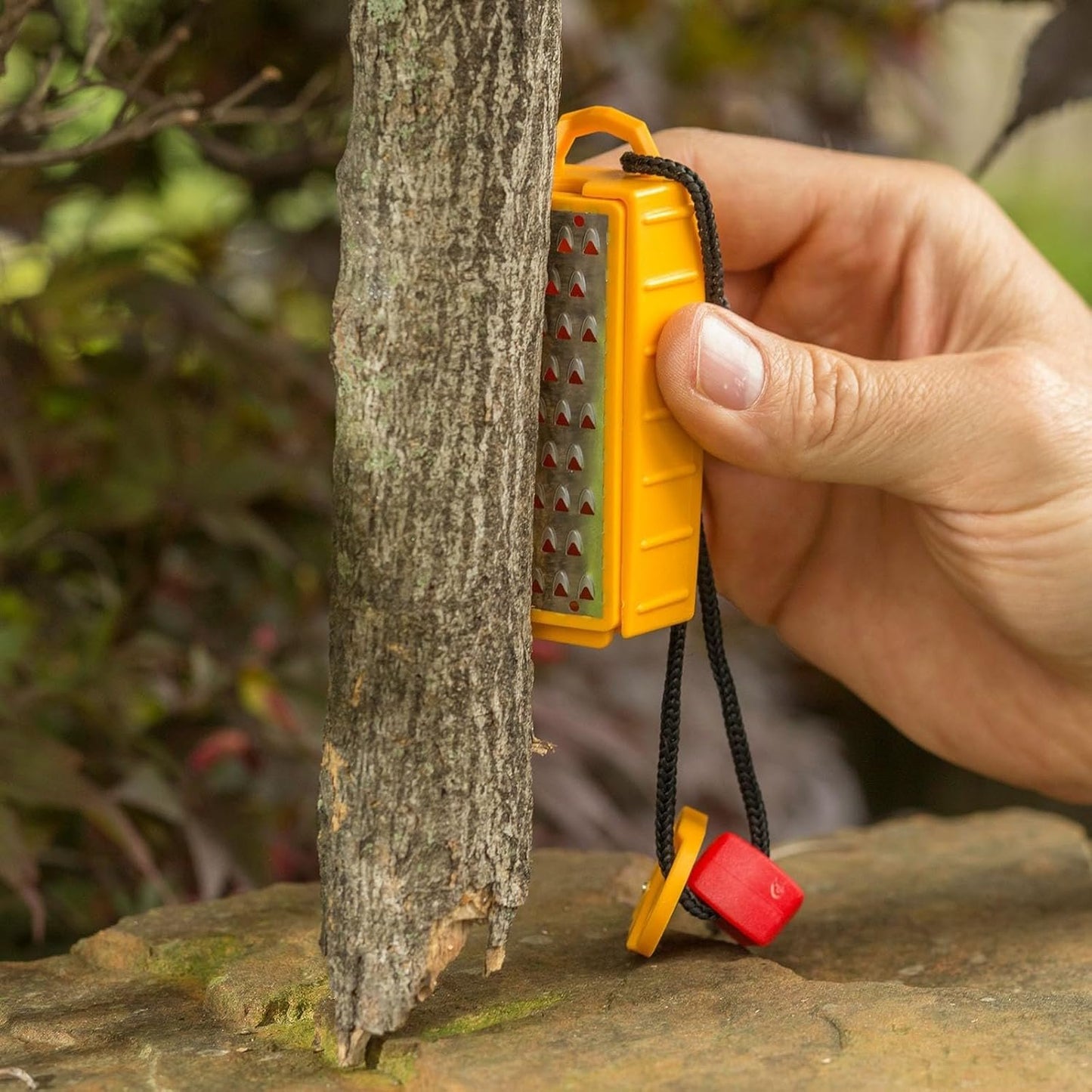 Kulywon MagnesiumFire StarterWaterproof Backcountry Camping Hiking Hunting Backpacking Outdoor SurvivalFire Striker Kit PackPal TinderMaker Rechargeable Lamp Camping (Yellow, One Size)