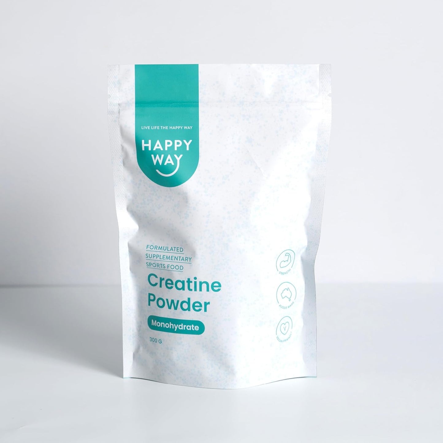 HAPPY WAY Flavourless Creaine Powder - 300g | Unflavoured Pure and Versatile | Boosts Strength & Enhances Workout Performance | Ideal for Shakes, Smoothies, Healthy Beverages & Fitness Regimens