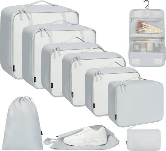 BAGAIL Pack of 10 Packing Cubes of Various Sizes for Travel Accessories Luggage Carry On Suitcase