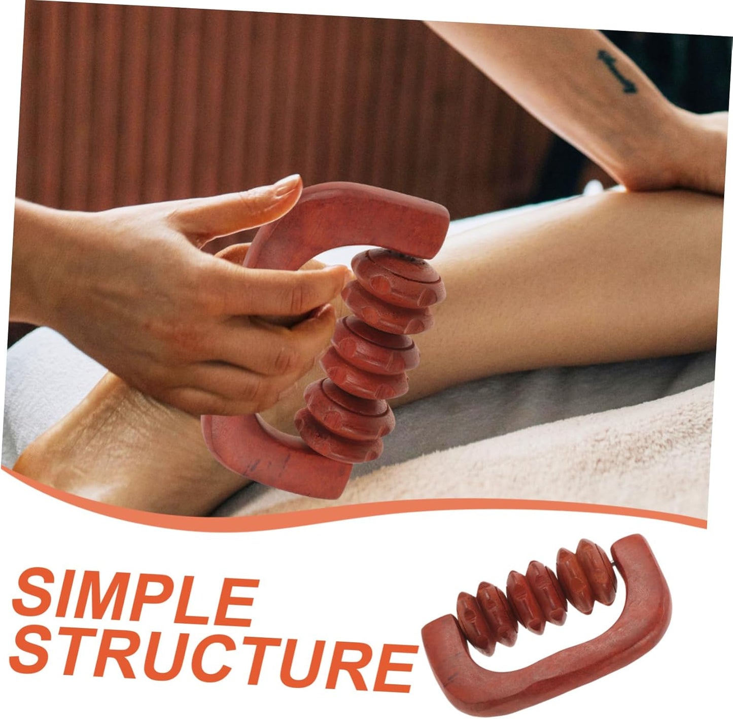 BESTYASH 3 Pezzi Massaggiatore in Legno Massaggiatore Per Il Mal Di Schiena Massager Posteriore Massaggiante Bastoncino Massaggiante Per Le Gambe Di Legno