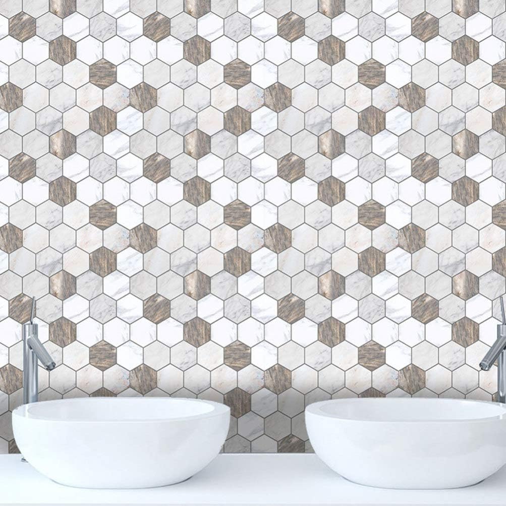 CLISPEED Tile Stickers 10 Pcs Kitchen Backsplash Tile Decals Peel and Stick Wall Sticker Self Adhesive Peel Stick Vinyl Adhesive Stickers for Staircase Home Decor Removable Wall Stickers
