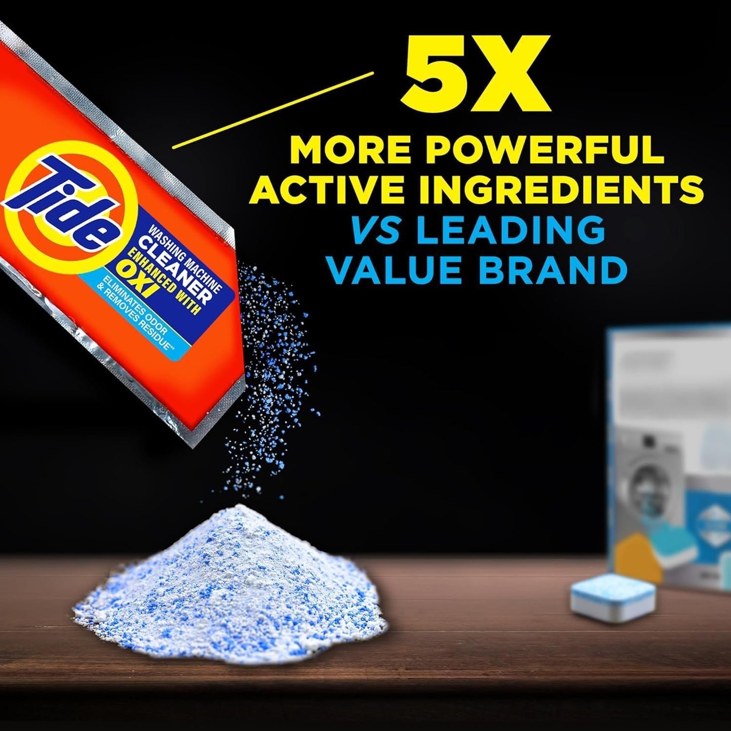 Tide Washing Machine Cleaner, Washer Machine Cleaner with Oxi for Front and Top Loader Washer Machines, Deep Cleaning Residue & Odor Eliminator, 3 Count (Pack of 1)