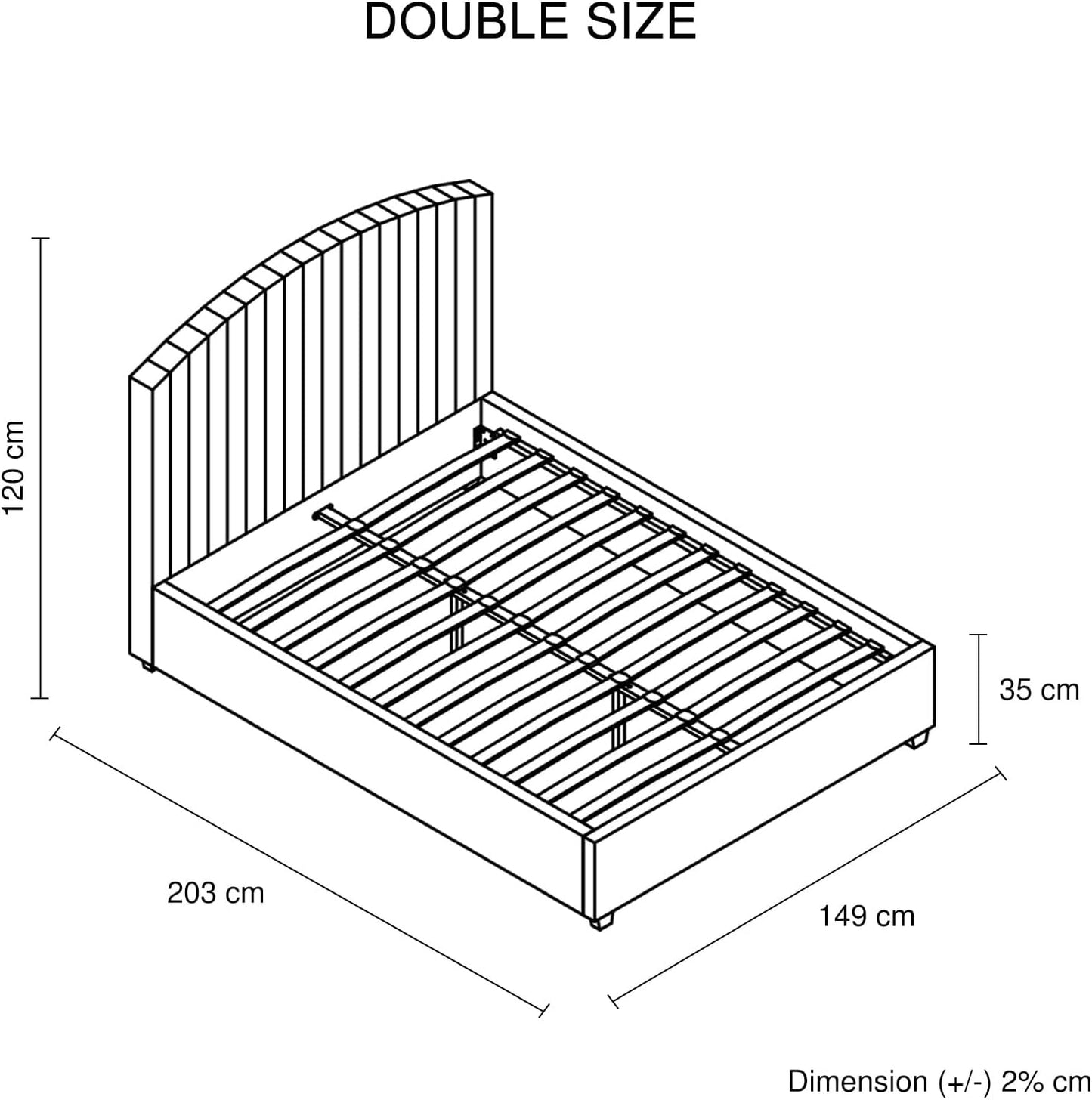 Pink Velvet Upholstery Quality Slats Metal Structure Bed Frame in Double Size