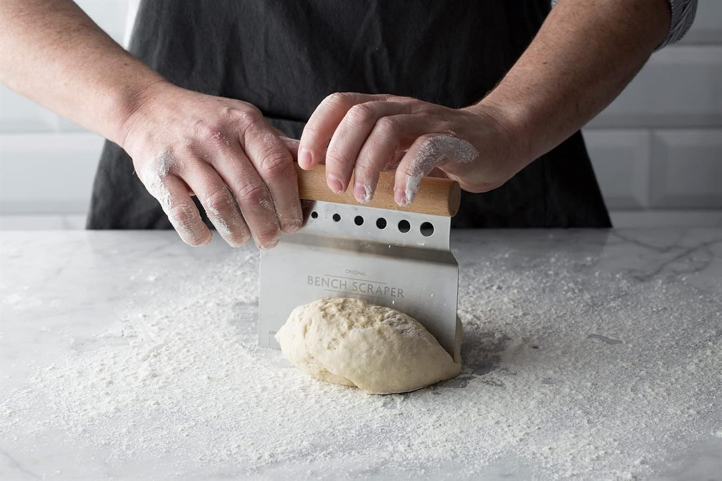 Mason Cash 2008.196 Innovative Kitchen Stainless Steel 4-in-1 Bench Scraper, 15.2cm, Silver 28502