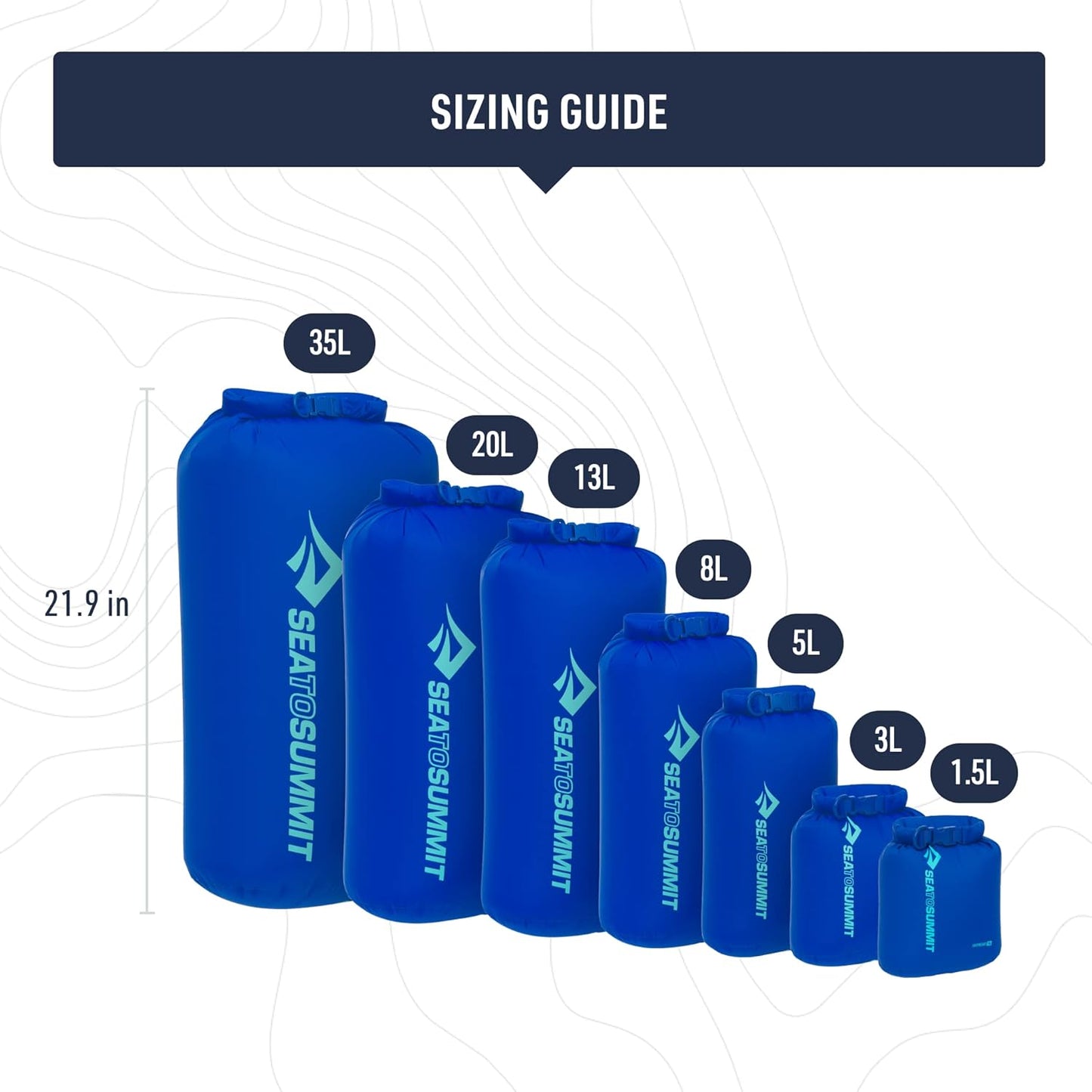 Sea to Summit Lightweight Dry Bag, Sulphur, 35 Litre