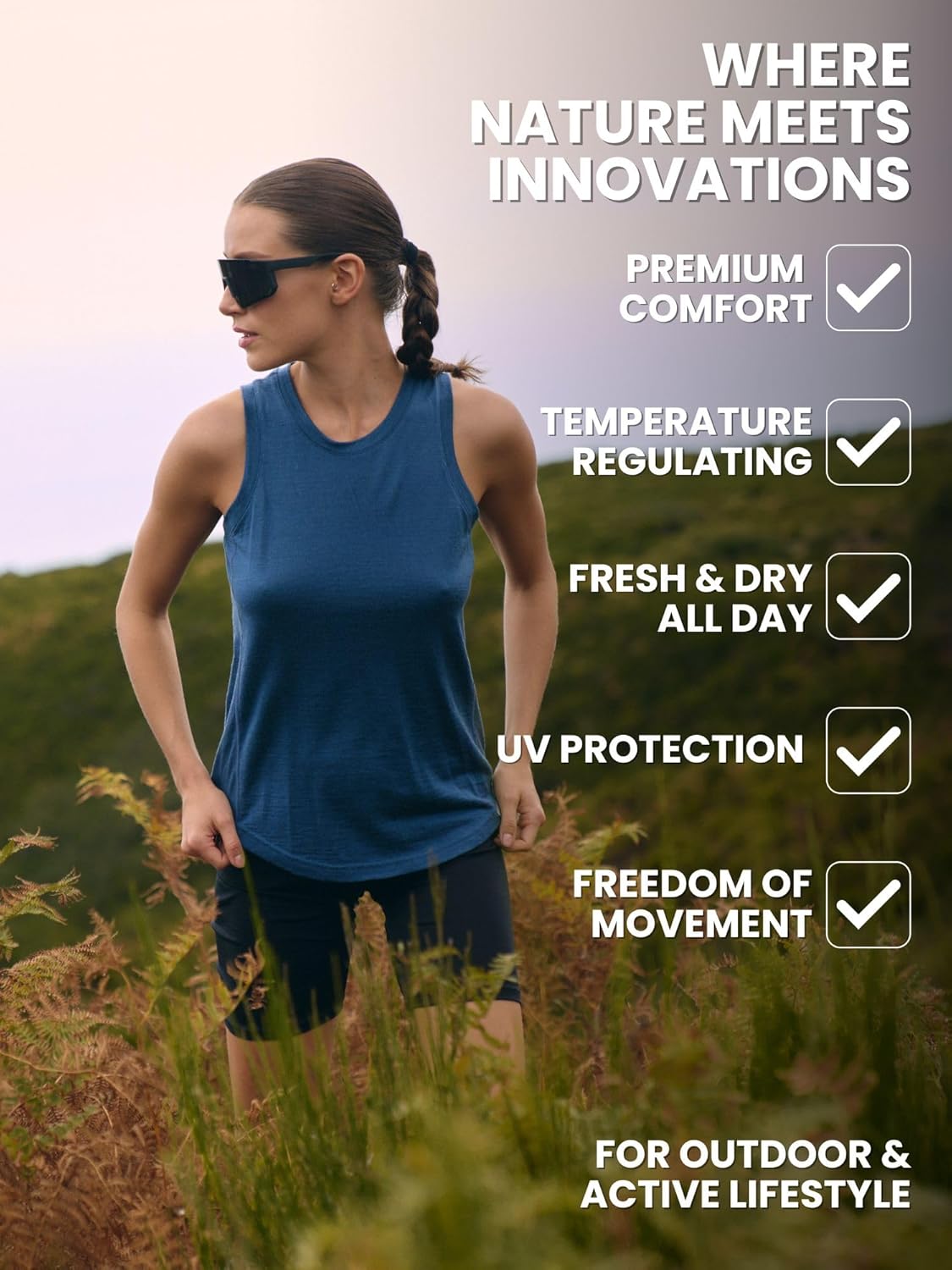 Merino.tech 100% Merino Wool Women's Trekking T-Shirt – Short Sleeve Merino Jersey – Soft and Natural Thermal Sports Underwear