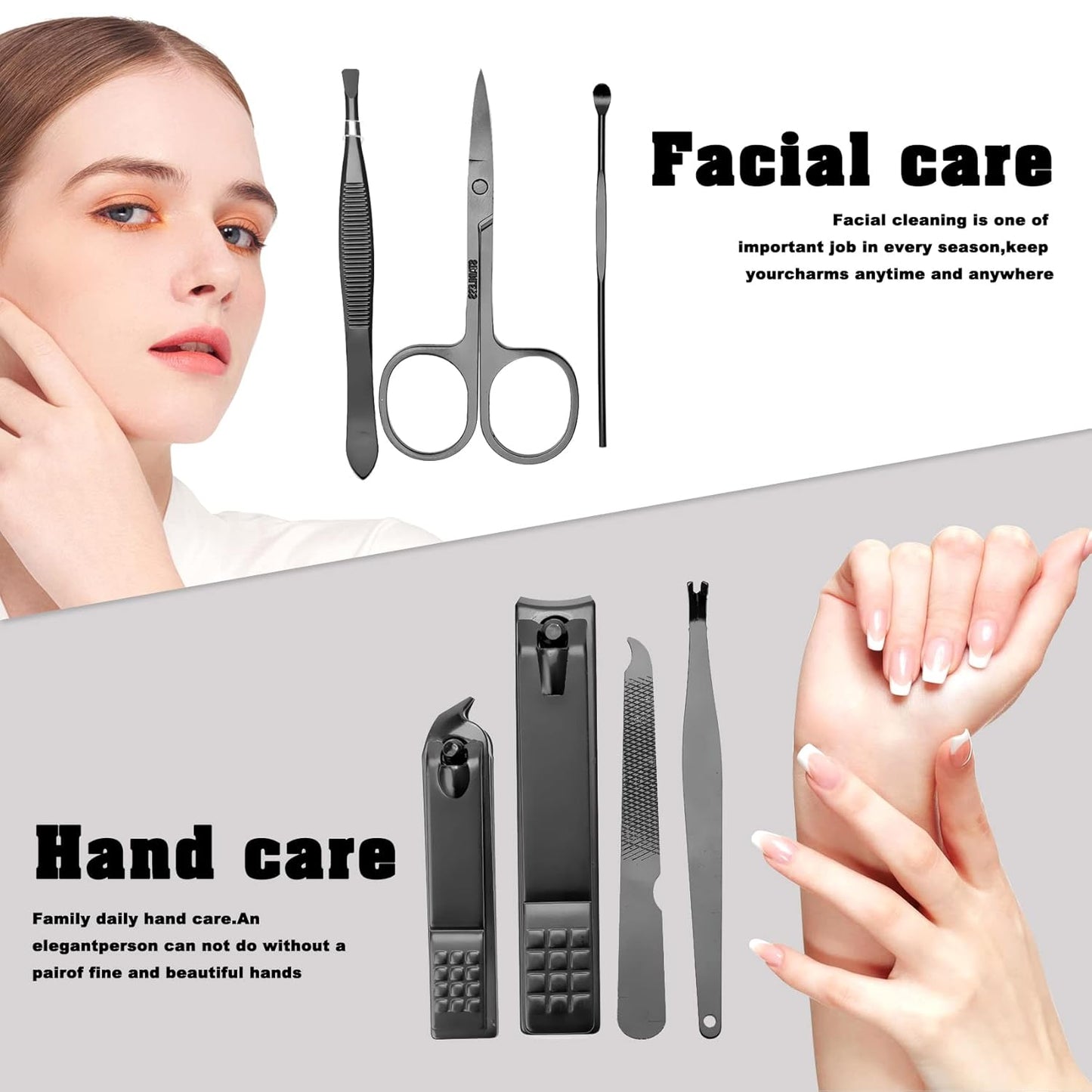 Manicure Set 7 In 1 Stainless Steel Nail Kit Manicure Kit Gifts for Dad Friends Easter Basket Stuffers Nail Clippers for Men Gifts Under 5 Dollars Nail...