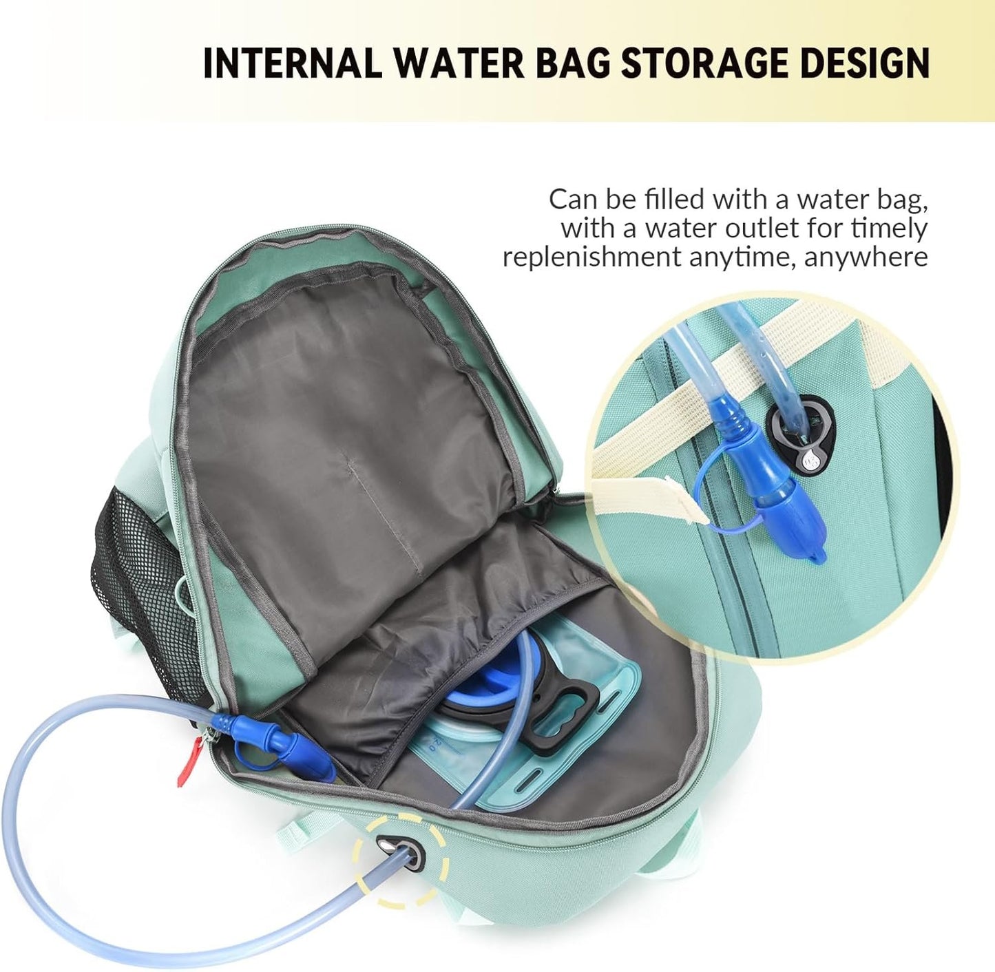 Bseash 40L Waterproof Hiking Camping Backpack with Rain Cover, Lightweight Outdoor Sport Travel Daypack for Climbing Skiing