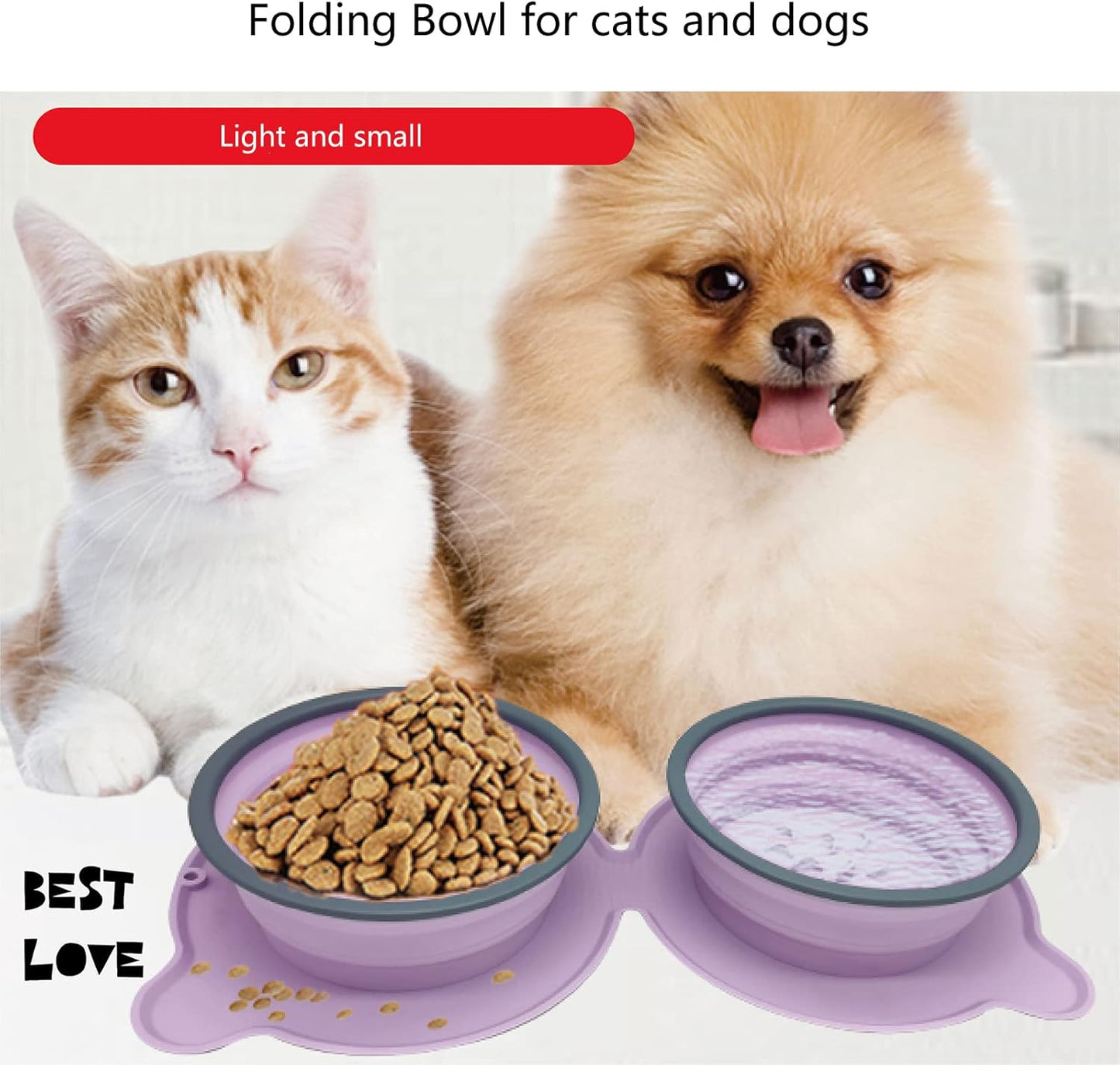 Ciotola anti-soffocamento per animali domestici Piatto per alimenti per cani Ciotola pieghevole in silicone per animali domestici per cibo secco Ciotola per acqua Alimentazione Forniture per