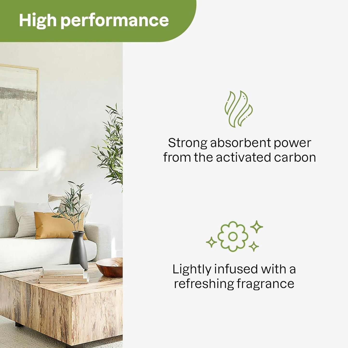 ATTITUDE Bio Absorbant Air Purifier with Activated Carbon Freshener, Made in Canada, Odor Remover, Plant and Mineral-Based, Vegan, Mint, 227 grams
