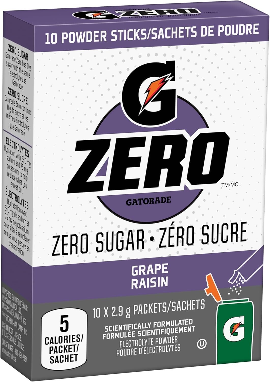 Gatorade Zero Powder Grape 10 x 2.9g