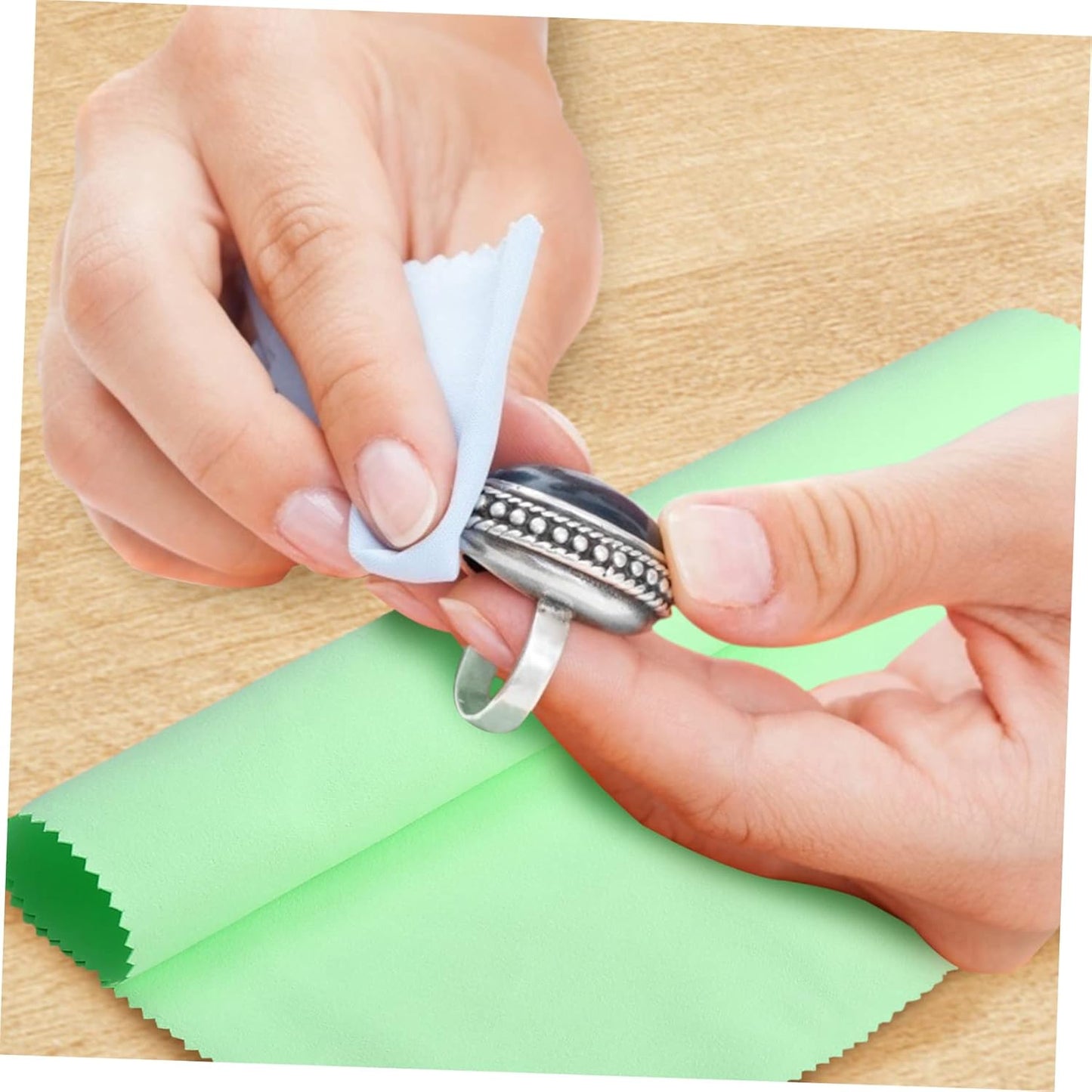 NIYANGLE Silver Wiping Cloth Jewelry Rags Phone Cleaning Cloth Polish Eyeglass Cleaning Cloth Crochet Kit Microfiber Cleaning Cloths Lens Cleaning Cloth Fret Watch Cleaning Cloth
