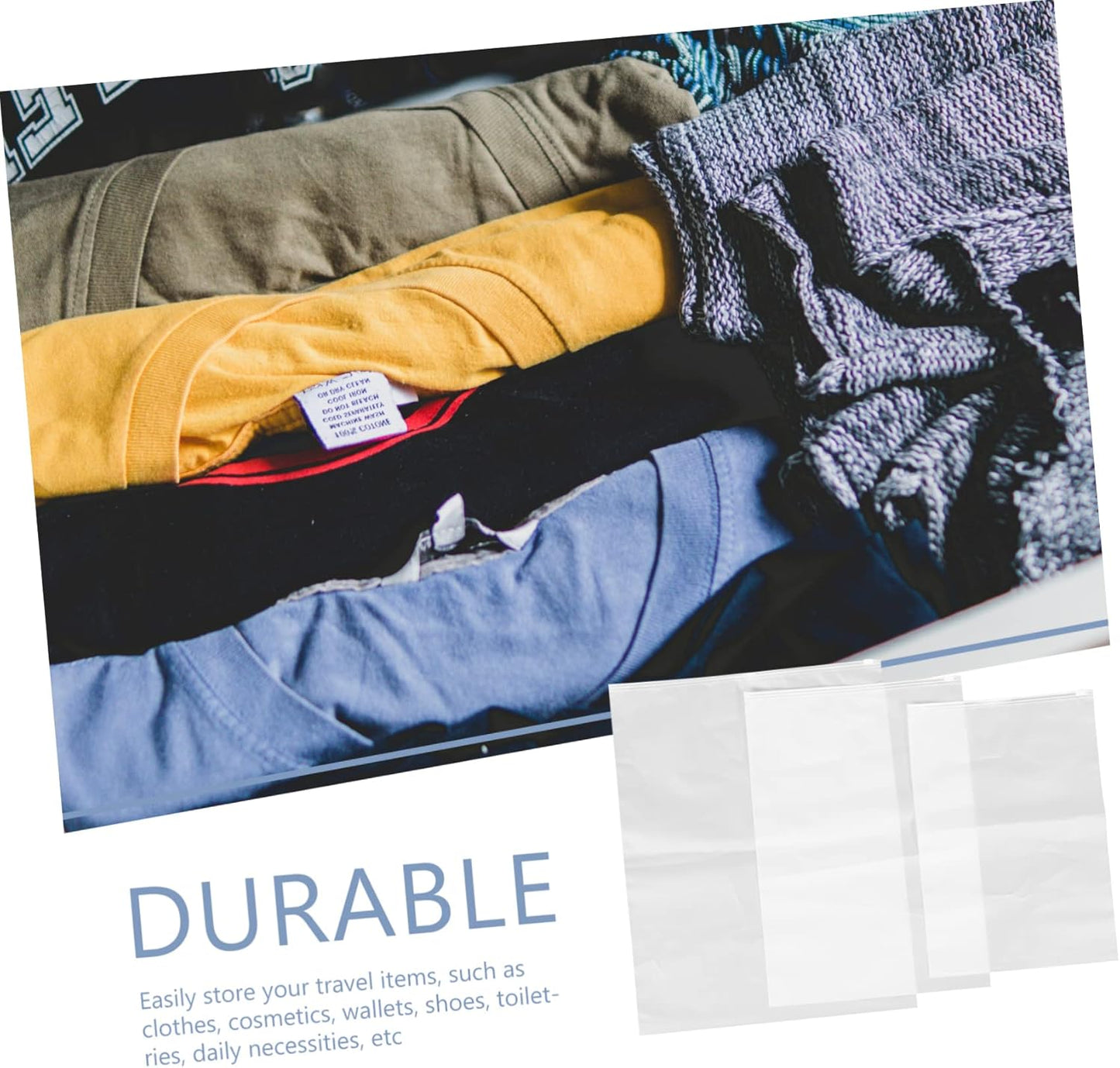 Yardenfun 10pcs Travel Storage Bags Zipper Sealed Packing Pouches for Clothes Socks and Underwear Transparent Design for Easy Organization and Suitcase Packing