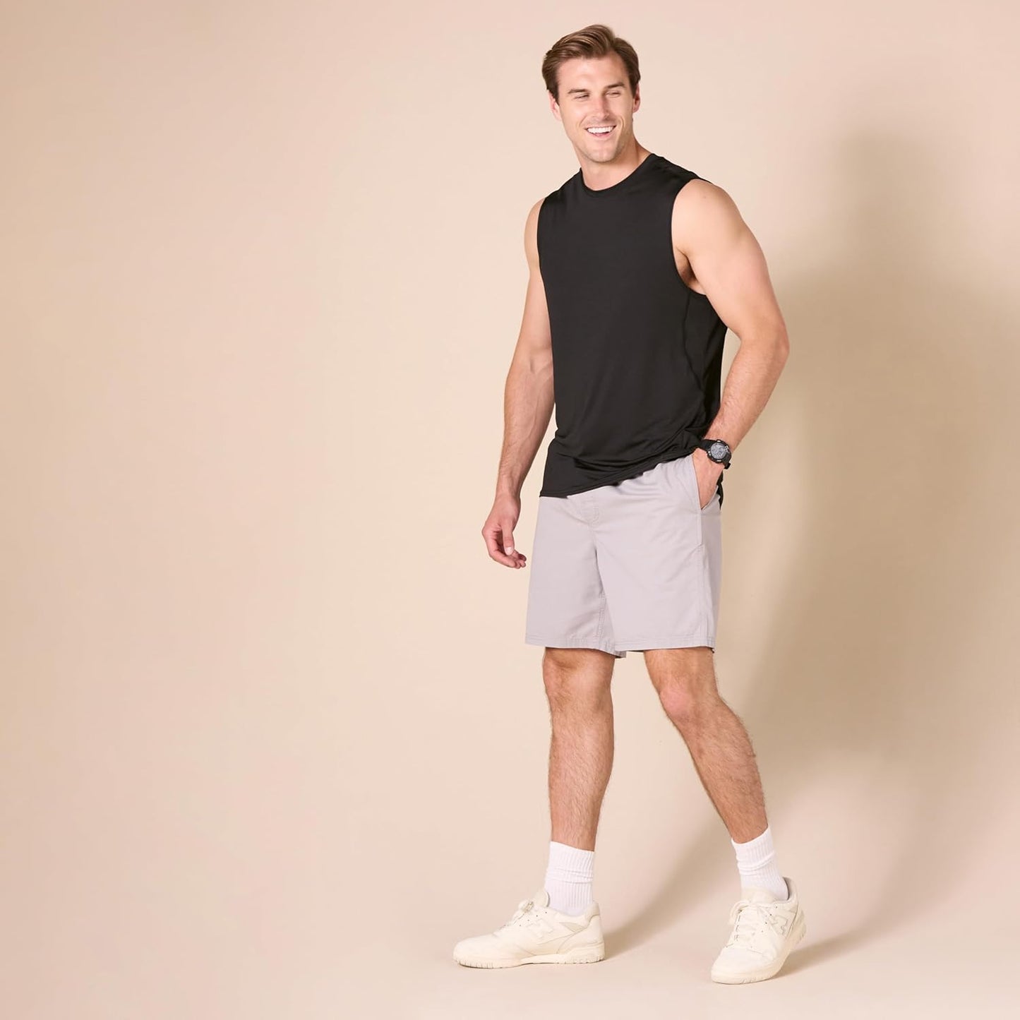 Amazon Essentials Tech Stretch Mens Muscle Shirt