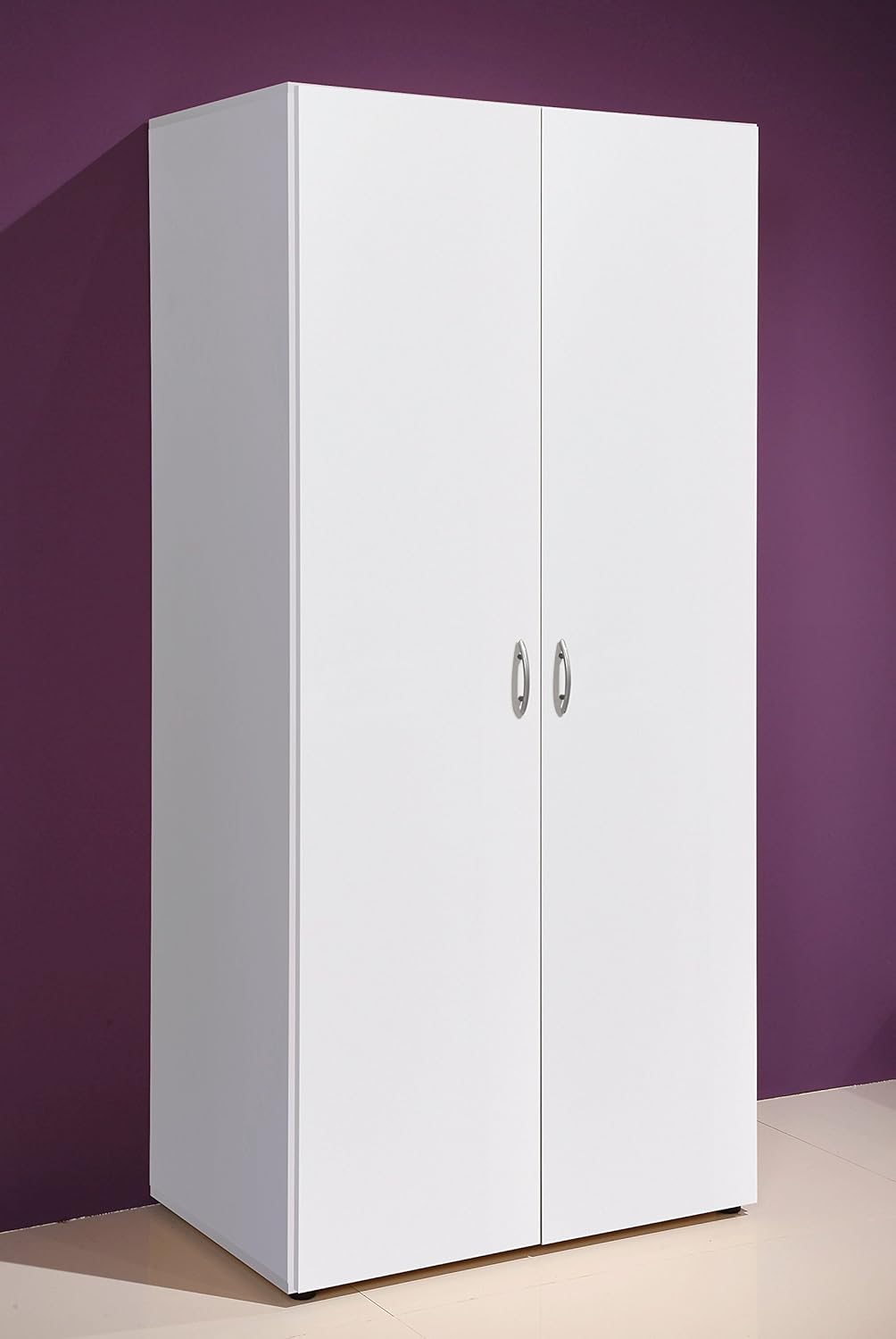 AVANTI TRENDSTORE - Balu 2.3 and 4 Hinged Door Wardrobe, Available in 2 Different Colours and 3 Different Widths (White, 2 Doors)