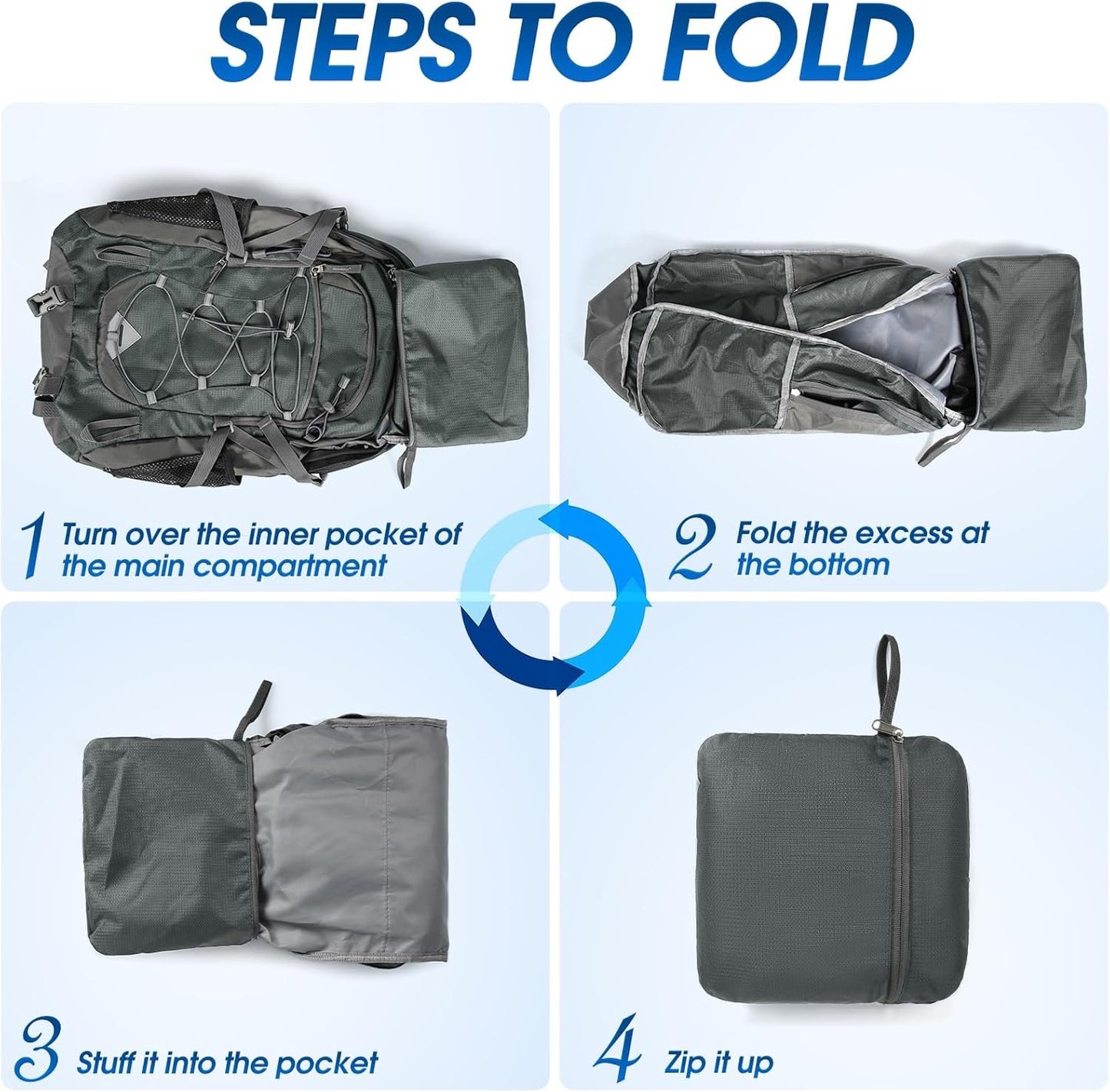 40L Packable Backpack Waterproof Hiking Backpacks Lightweight Outdoor Sport Travel Daypack for Climbing Camping Touring